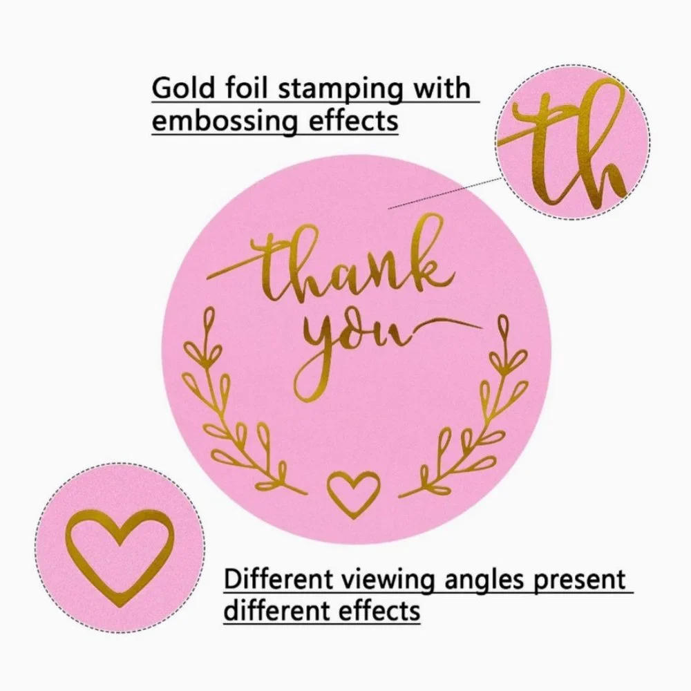 500 THANK YOU Pink Stickers 1